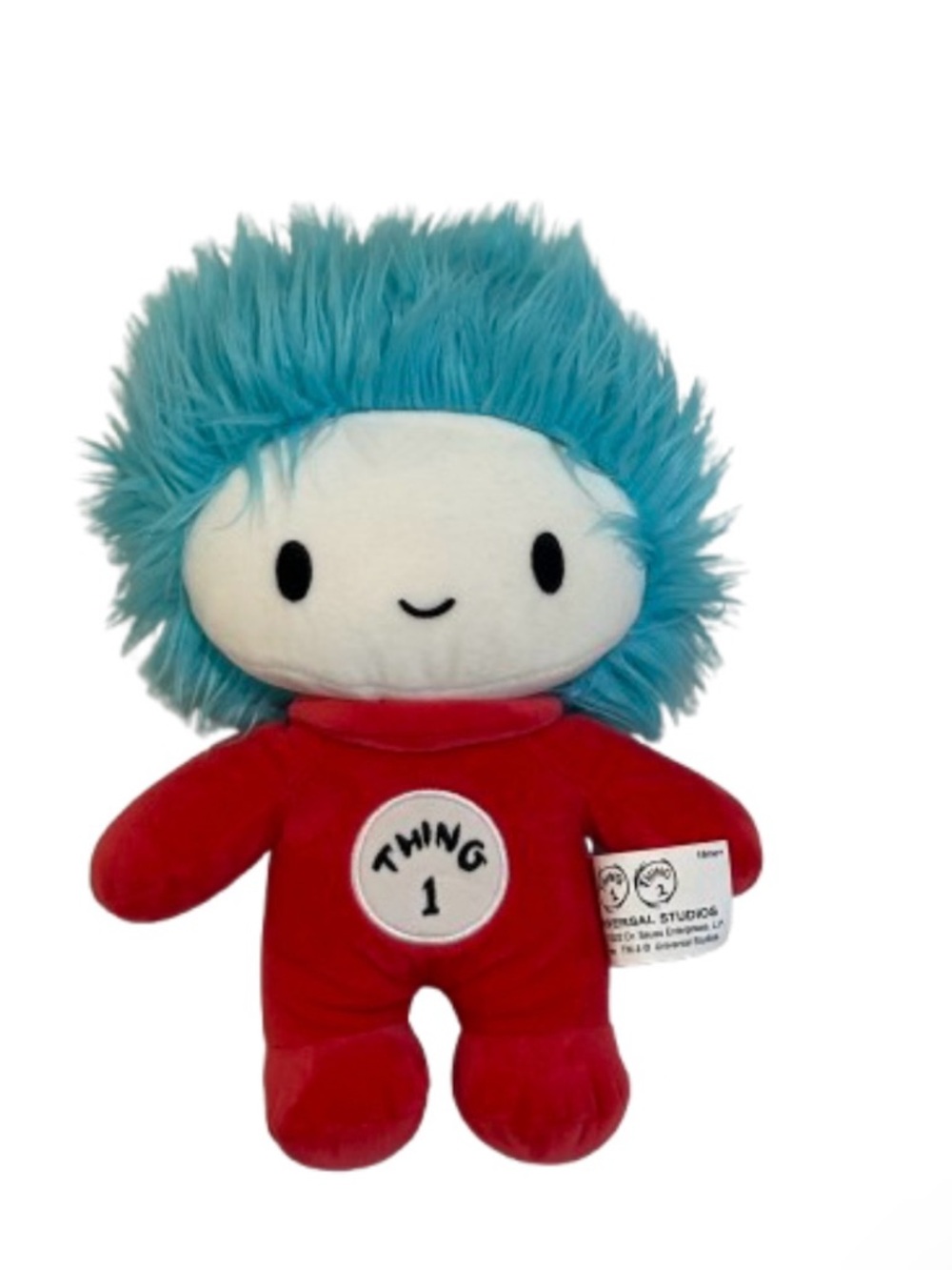 Universal Studios Dr Seuss Thing 1 Plush Blue Hair Red Doll Toy Cute